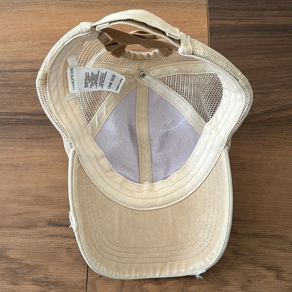 Maurices Criss Cross Elastic Ponytail Baseball Hat Cap - Picture 6 of 6